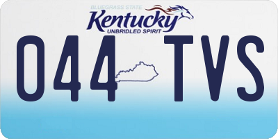 KY license plate 044TVS