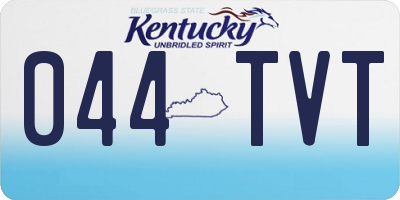 KY license plate 044TVT