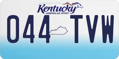 KY license plate 044TVW