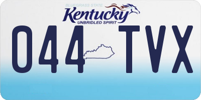 KY license plate 044TVX
