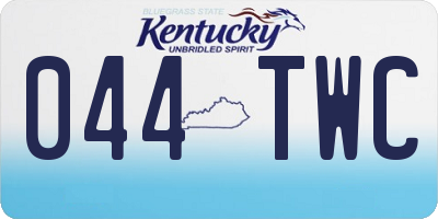 KY license plate 044TWC