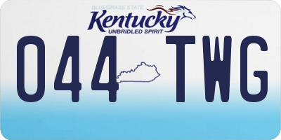KY license plate 044TWG