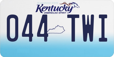 KY license plate 044TWI