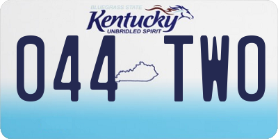 KY license plate 044TWO