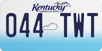 KY license plate 044TWT