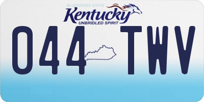 KY license plate 044TWV