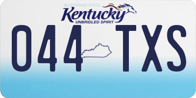 KY license plate 044TXS