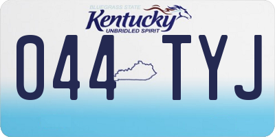 KY license plate 044TYJ