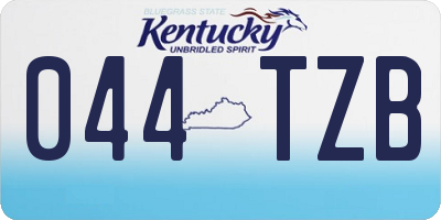 KY license plate 044TZB