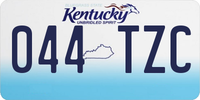 KY license plate 044TZC