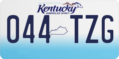 KY license plate 044TZG