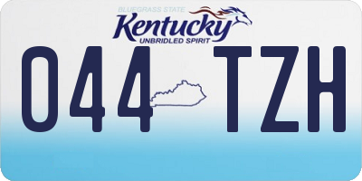 KY license plate 044TZH