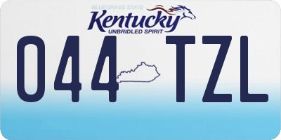 KY license plate 044TZL
