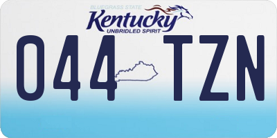KY license plate 044TZN