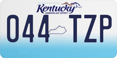 KY license plate 044TZP