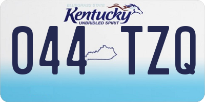 KY license plate 044TZQ