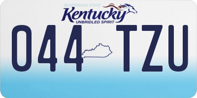 KY license plate 044TZU