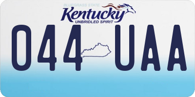 KY license plate 044UAA