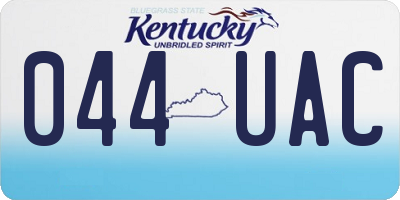 KY license plate 044UAC