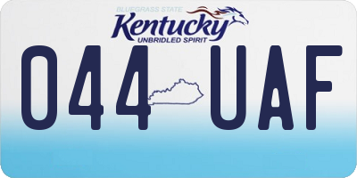 KY license plate 044UAF