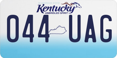 KY license plate 044UAG