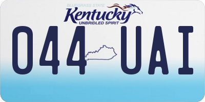 KY license plate 044UAI