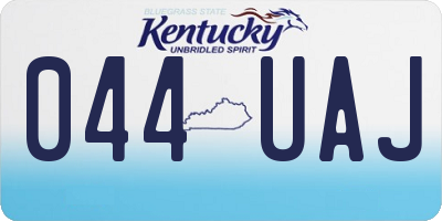KY license plate 044UAJ