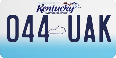 KY license plate 044UAK