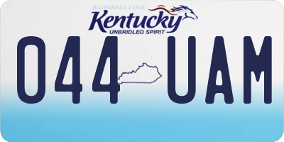 KY license plate 044UAM