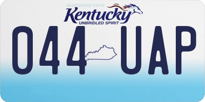 KY license plate 044UAP