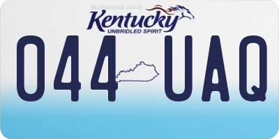 KY license plate 044UAQ