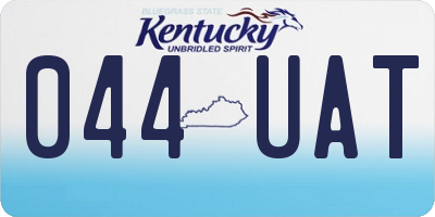 KY license plate 044UAT