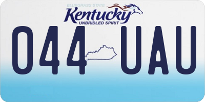 KY license plate 044UAU
