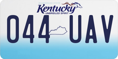 KY license plate 044UAV