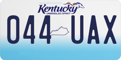KY license plate 044UAX