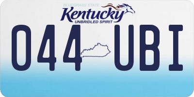 KY license plate 044UBI