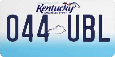 KY license plate 044UBL