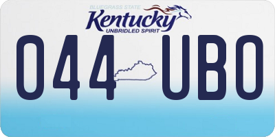 KY license plate 044UBO