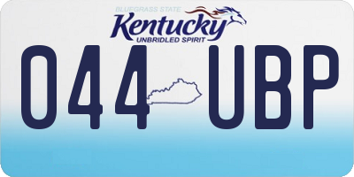 KY license plate 044UBP