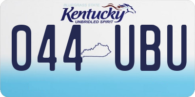 KY license plate 044UBU