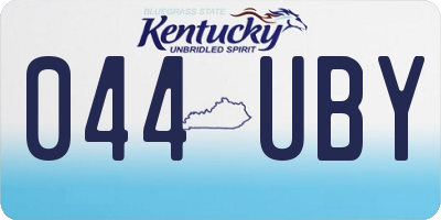KY license plate 044UBY