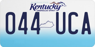 KY license plate 044UCA
