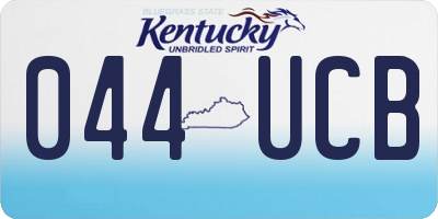 KY license plate 044UCB