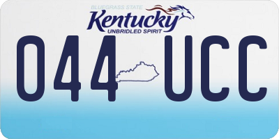 KY license plate 044UCC