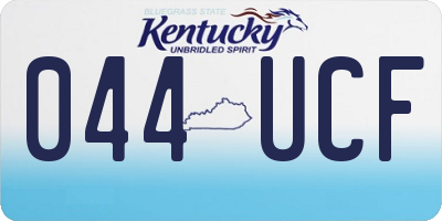 KY license plate 044UCF