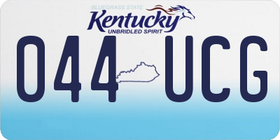 KY license plate 044UCG