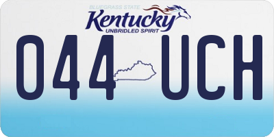 KY license plate 044UCH