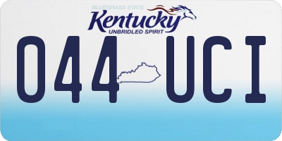 KY license plate 044UCI