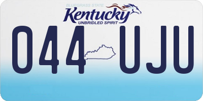 KY license plate 044UJU