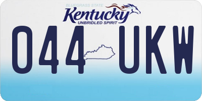 KY license plate 044UKW
